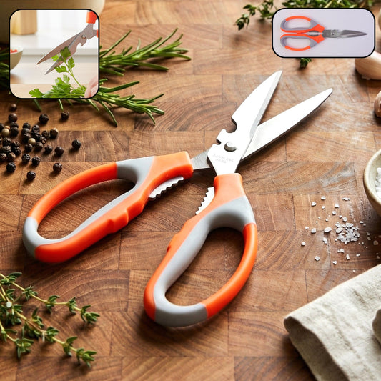 Heavy duty multipurpose stainless steel kitchen scissors