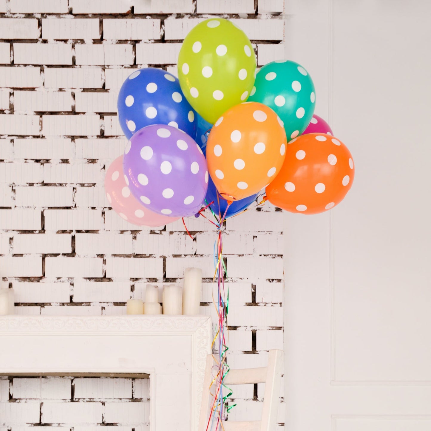 Holi colorful balloons