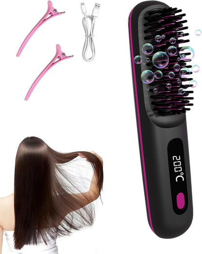 Cordless Hair Straightener Brush